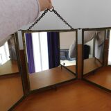 Miroir triptyque de barbier