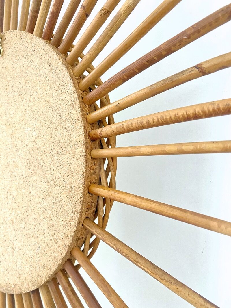 Rattan sun mirror
