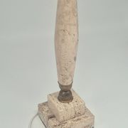 Table lamp in onyx and travertine, mid-century modern, 1970s.