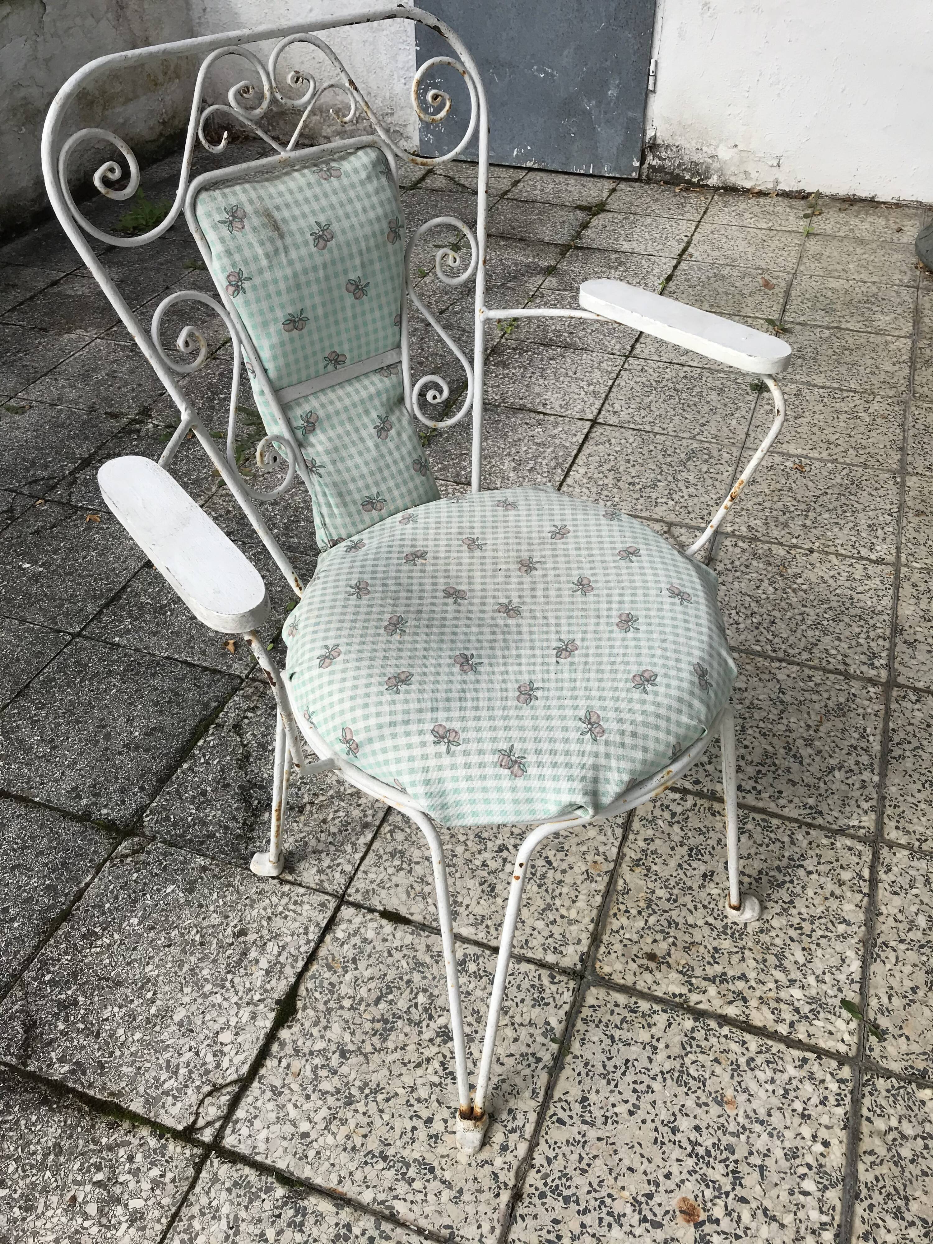 5 chaises de jardin, 1950