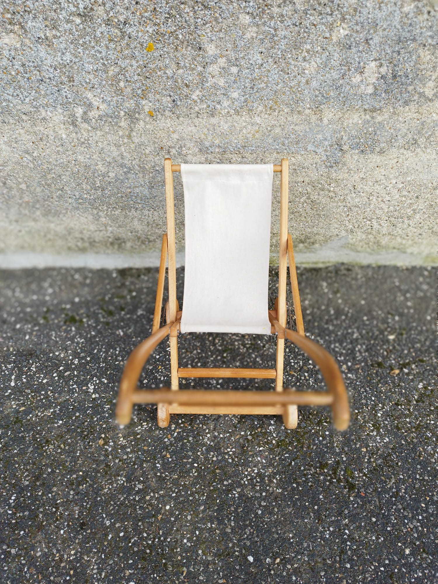 Vintage wooden doll stroller