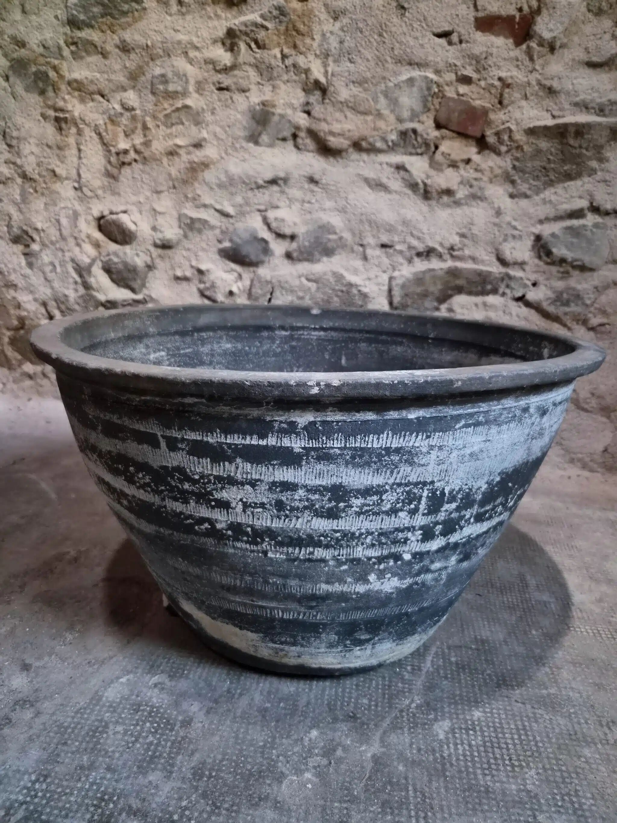 Old rustic washing trough in terracotta, Auvergne, 19th century