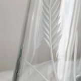 Engraved glass pitcher, wheat ears decoration