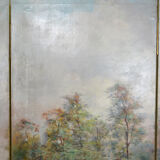 Post-impressionist painted screen by Charles Frechon, France, 1894