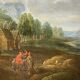 Paire de petits tableaux, Entourage de Jan Peeter Verdussen, huile sur panneau, 18ème siècle