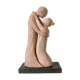Sculpture of a couple entwined in grog clay.