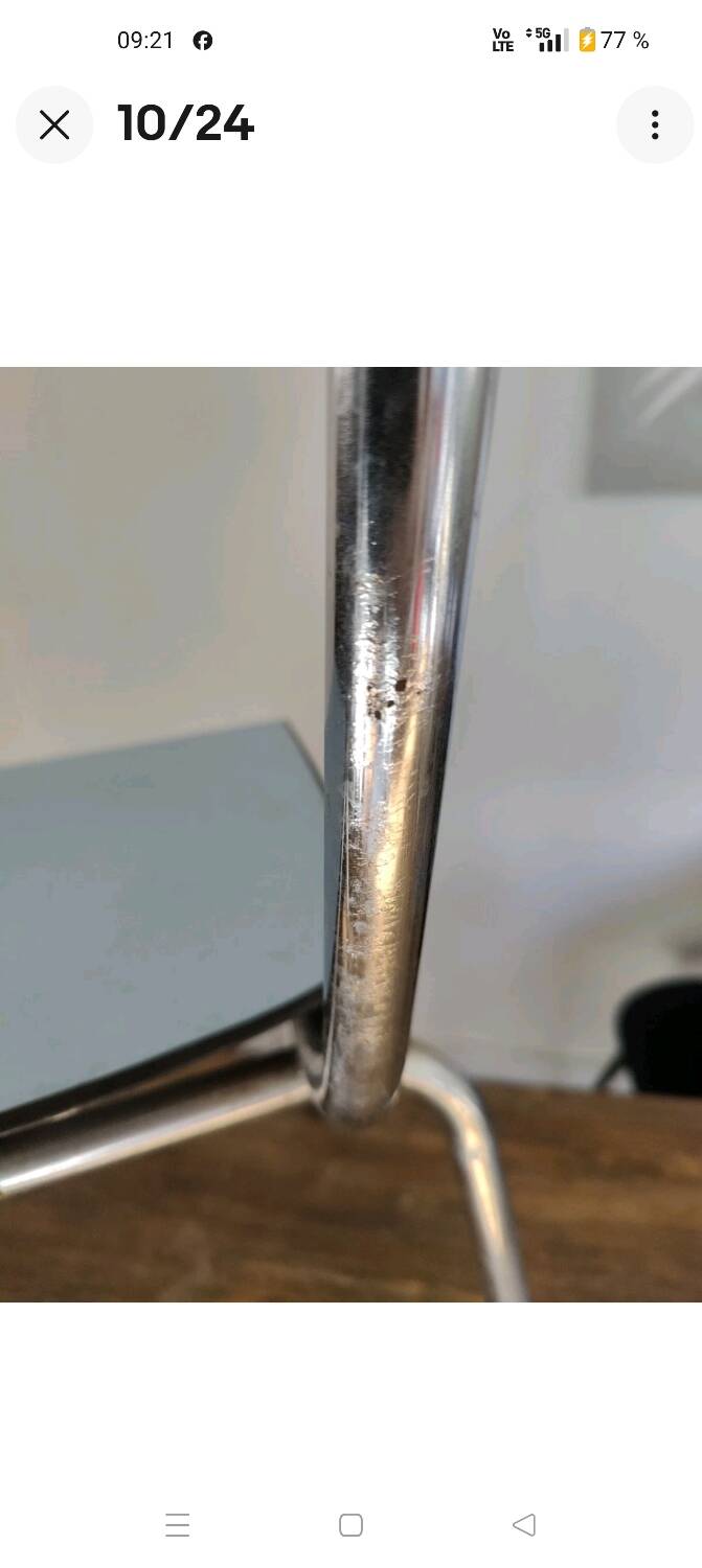 Jacques Hitier chair for Tubauto, 1950s, Bakelite style seat