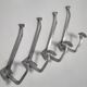 4 aluminium coat hooks