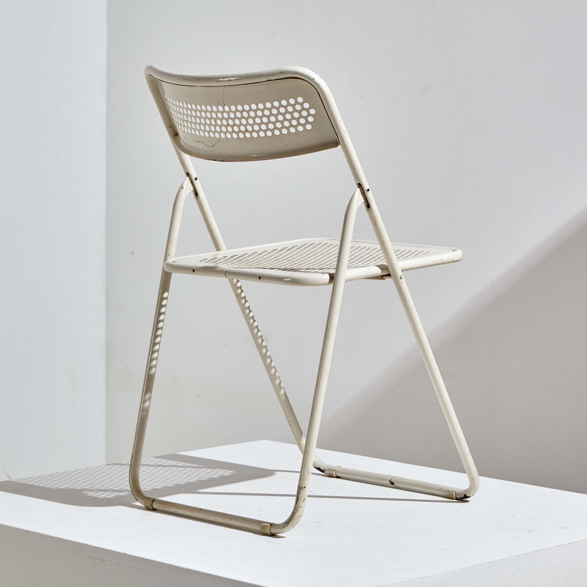 White Metal Folding Chair