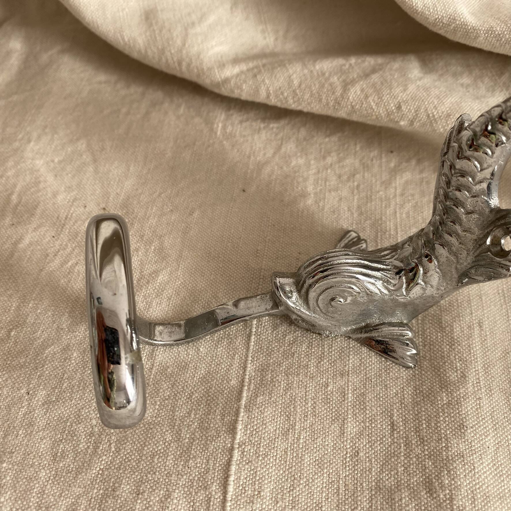 Silver fish wall hook
