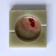 ​Italian ashtray in green and red onyx - 15 cm x 15 cm