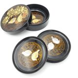 Box of lacquered and gilded underglass