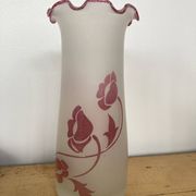 vase verre soufflé décor fleurs esprit art nouveau