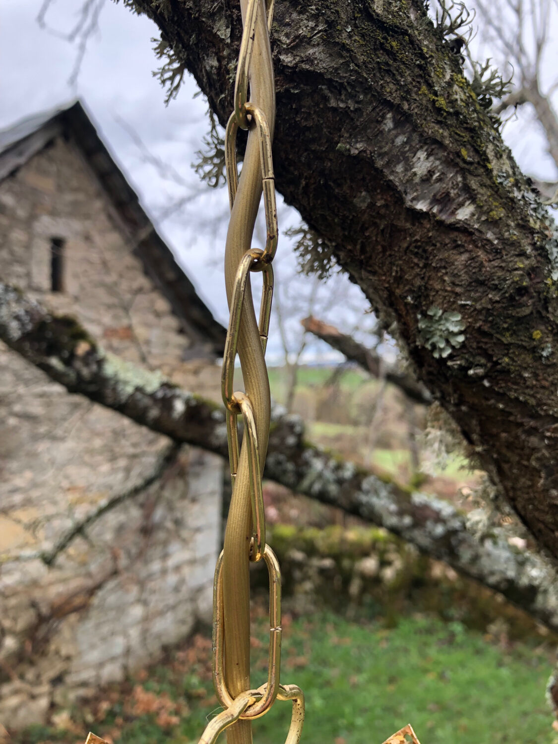 Glass tassel chandelier