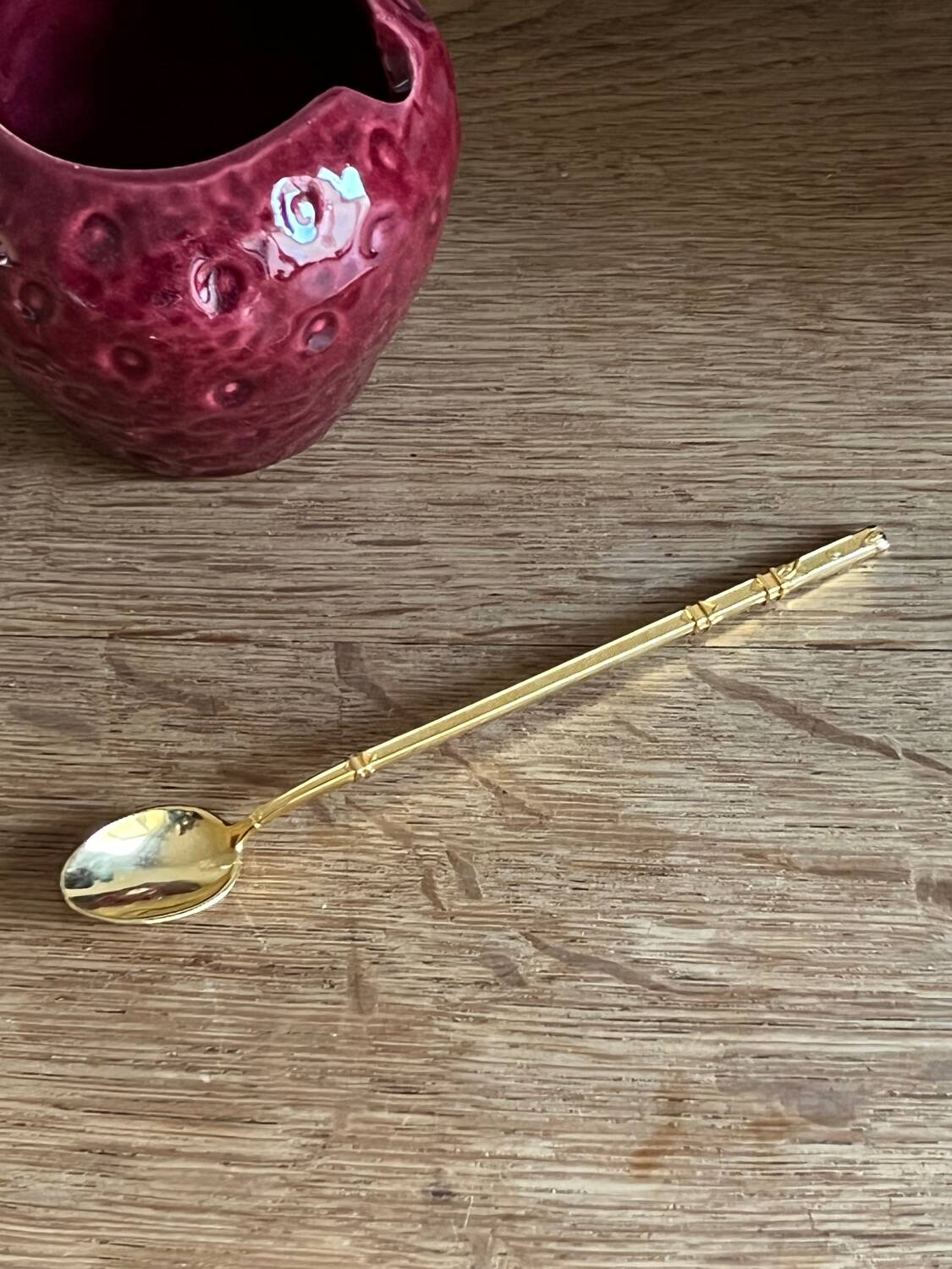 Strawberry slip jam jar