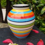 Vase à rayures vitaminées