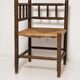 Provincial antique bobbin corner chair from the mid-century, France, 1940s.