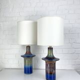 Paire de Lampes à poser en céramique Einar Johansen, Soholm, Danemark, 1960, Space Age