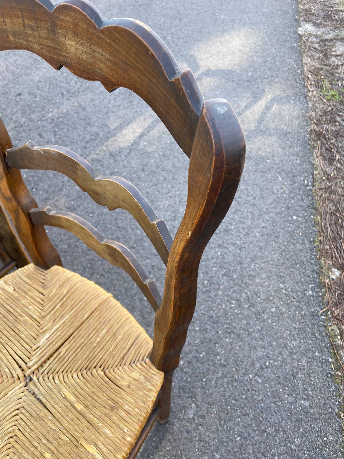 4 chaises paillées de campagne en bois