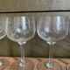 Set of 7 old etched glass stemware