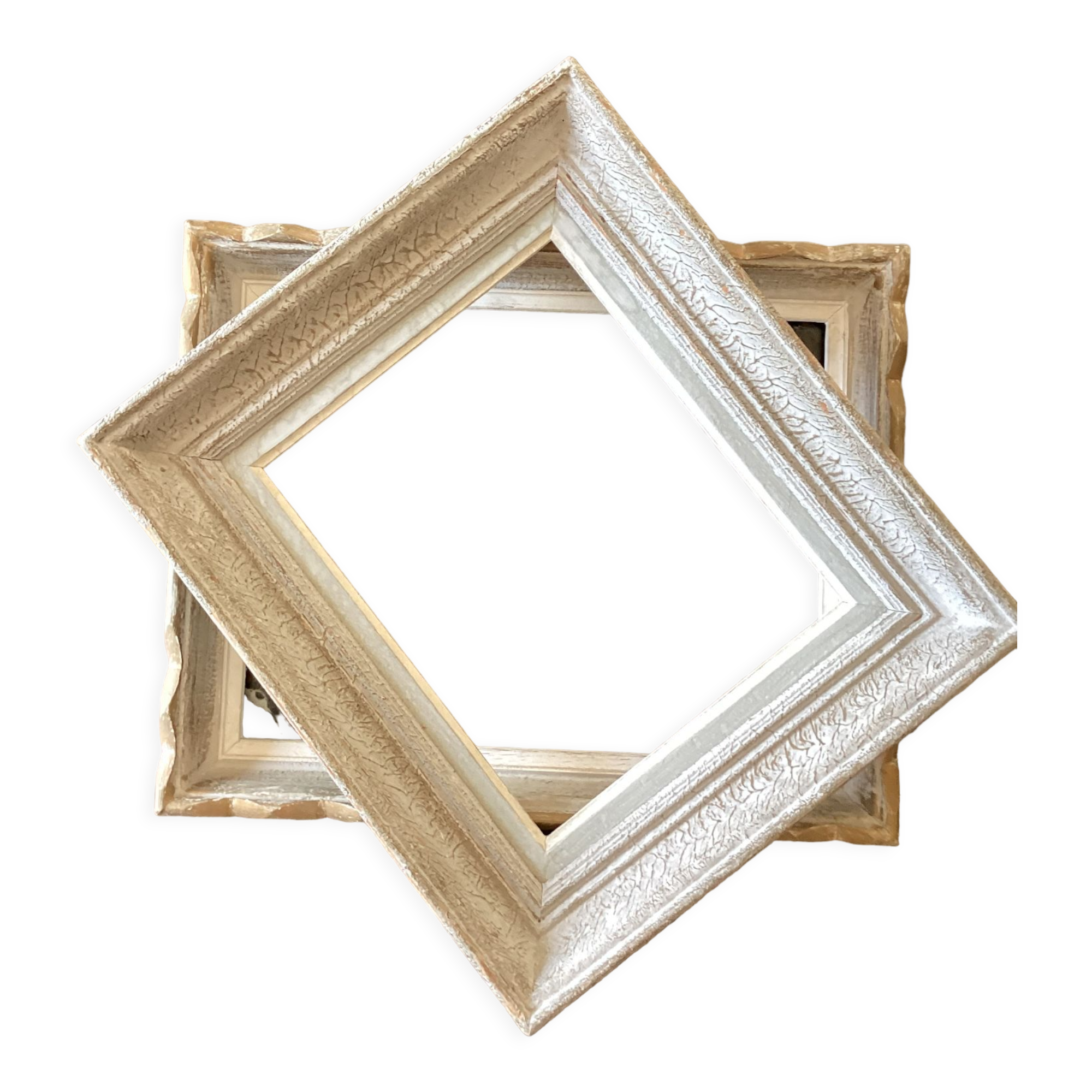 Pair of vintage wooden wall frames dimension: height -41cm- width and -33cm- depth -4cm-