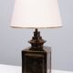 Superb square Ceramic Table lamp 1970s France
