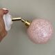 Vintage glass globe wall light from Clichy in pink.