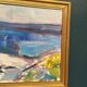 Original Swedish Oil on Canvas – “Coastal Landscape” by Arthur Y. Nilsson – Signed – Vintage & Framed