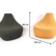 Pair of Postmodern Black and Goldenrod Polyurethane Lounge Chairs, Italy