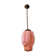 Art Deco pendant lamp in pink glass