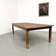 Large brutalist farmhouse table in solid oak from the 1950s.