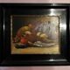 Table still life oil on Panel with its wooden frame