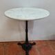 Table in marble and cast iron pedestal table