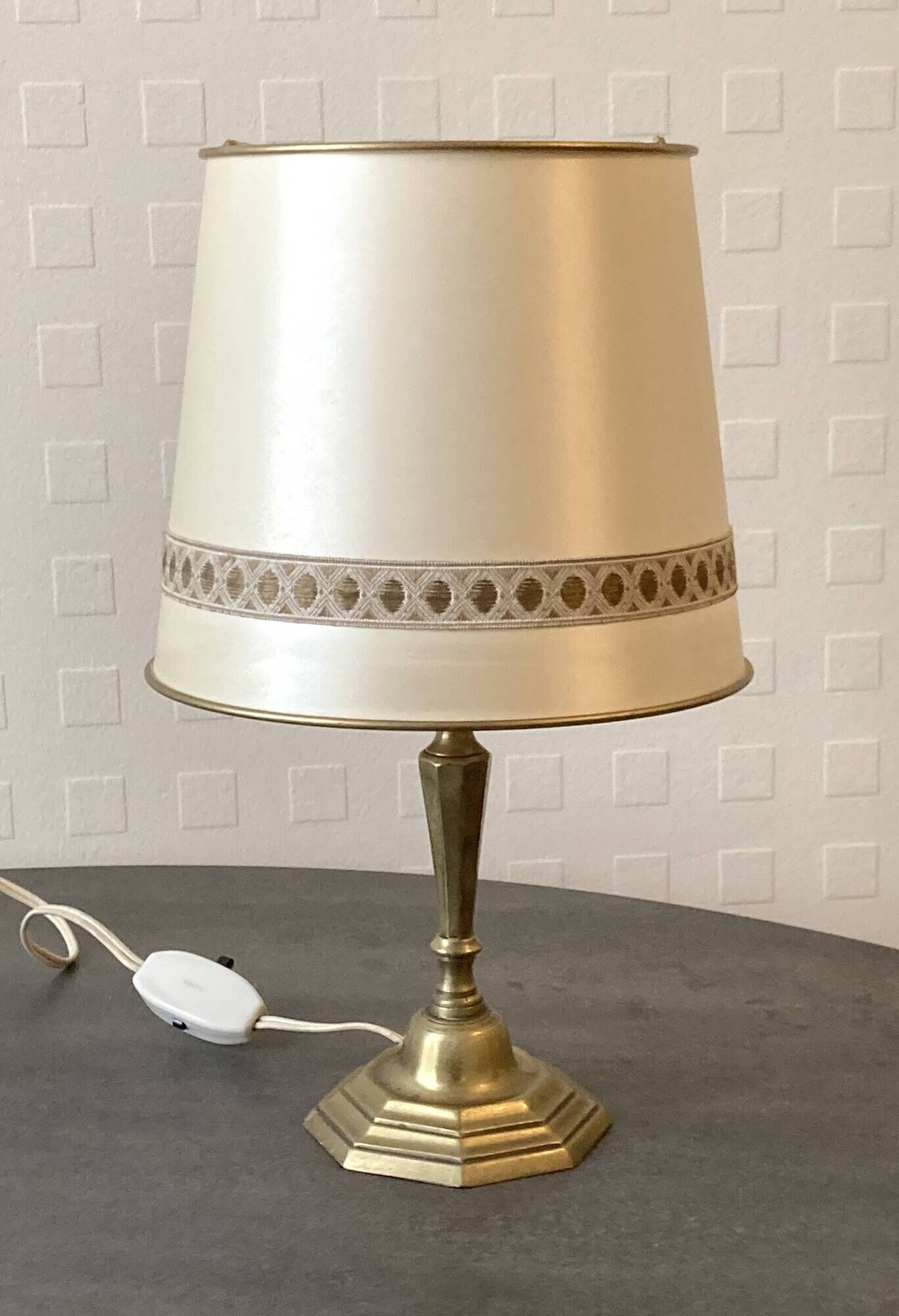 Vintage brass table lamp – 1950s