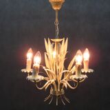 Lustre floral Hollywood Regency, années 1970