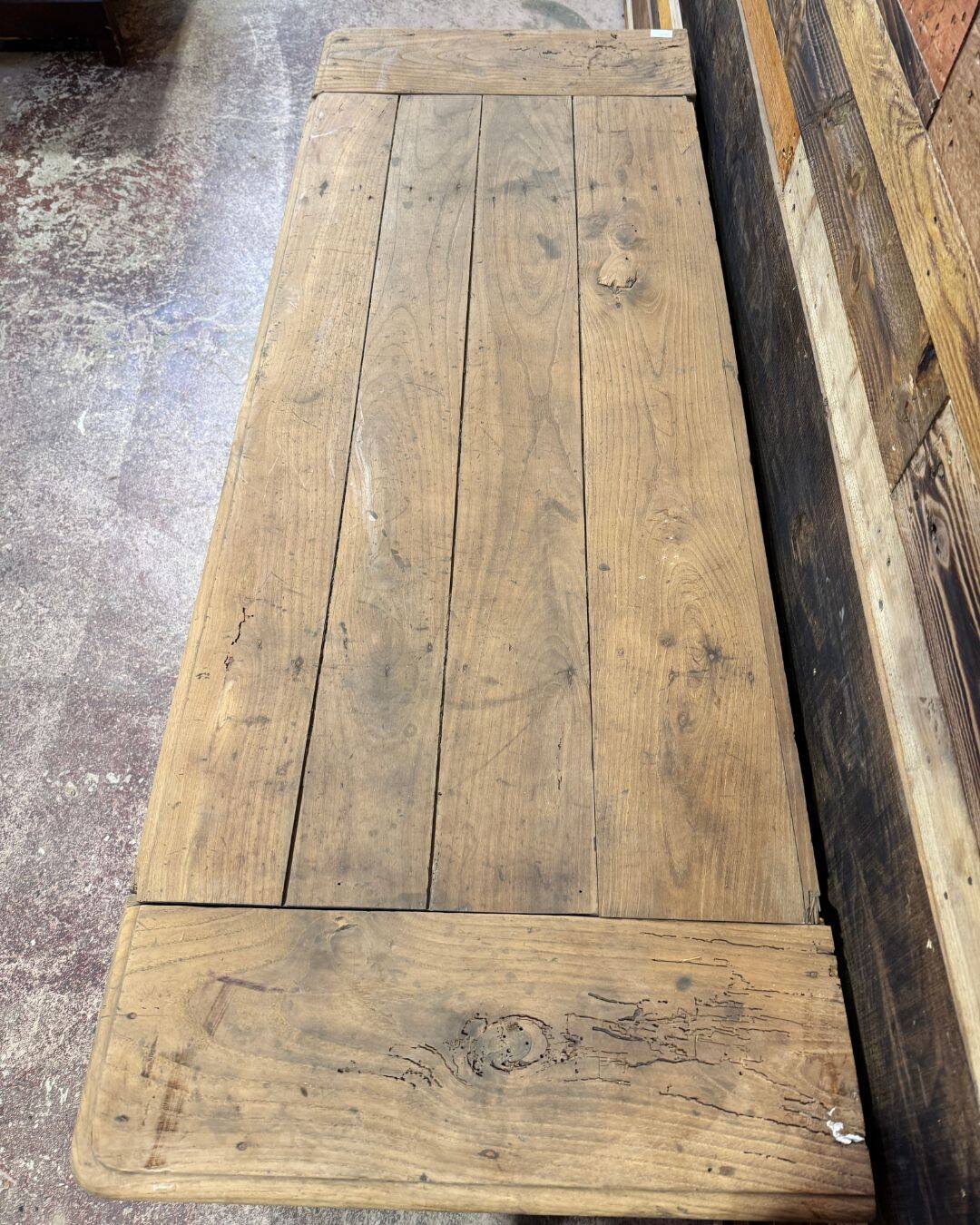 Antique chest made with several solid woods - 19th century