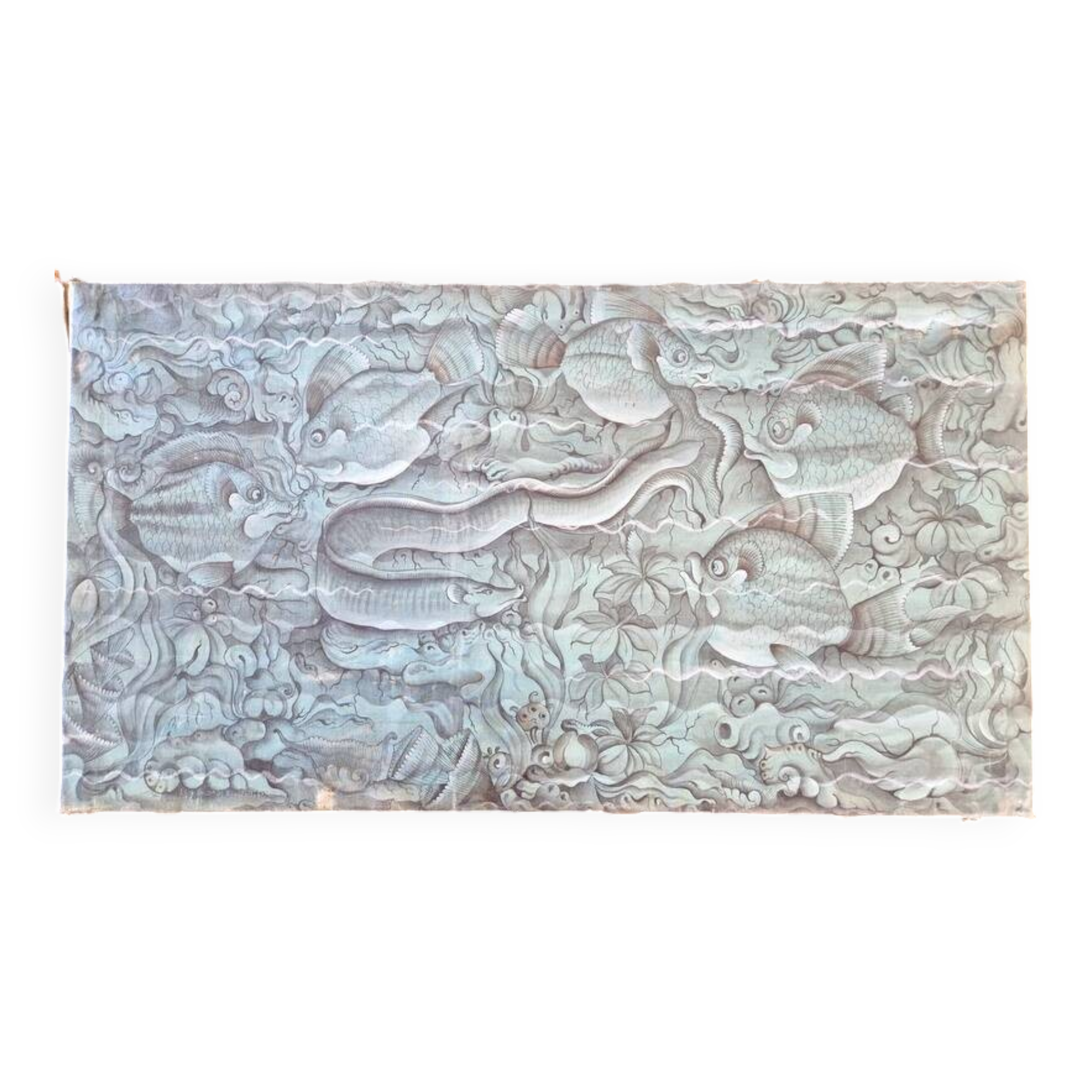 Acrylic on canvas by Gusti Putu Saderi, signed lower right, Indonesia, mid-20th century