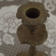 French Vintage Bronze Candlestick With Lovely Acanthus Leaf Detail 5165