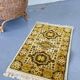 Tapis sarouk vintage moutarde