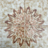 Coffee table mosaic wrought iron 60s