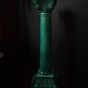 Niderviller emerald green column candle holder