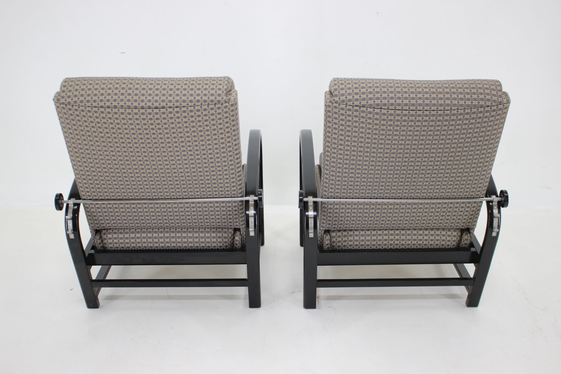 1940s Pair of Kropacek Kozelka Adjustable Armchairs,Czechoslovakia