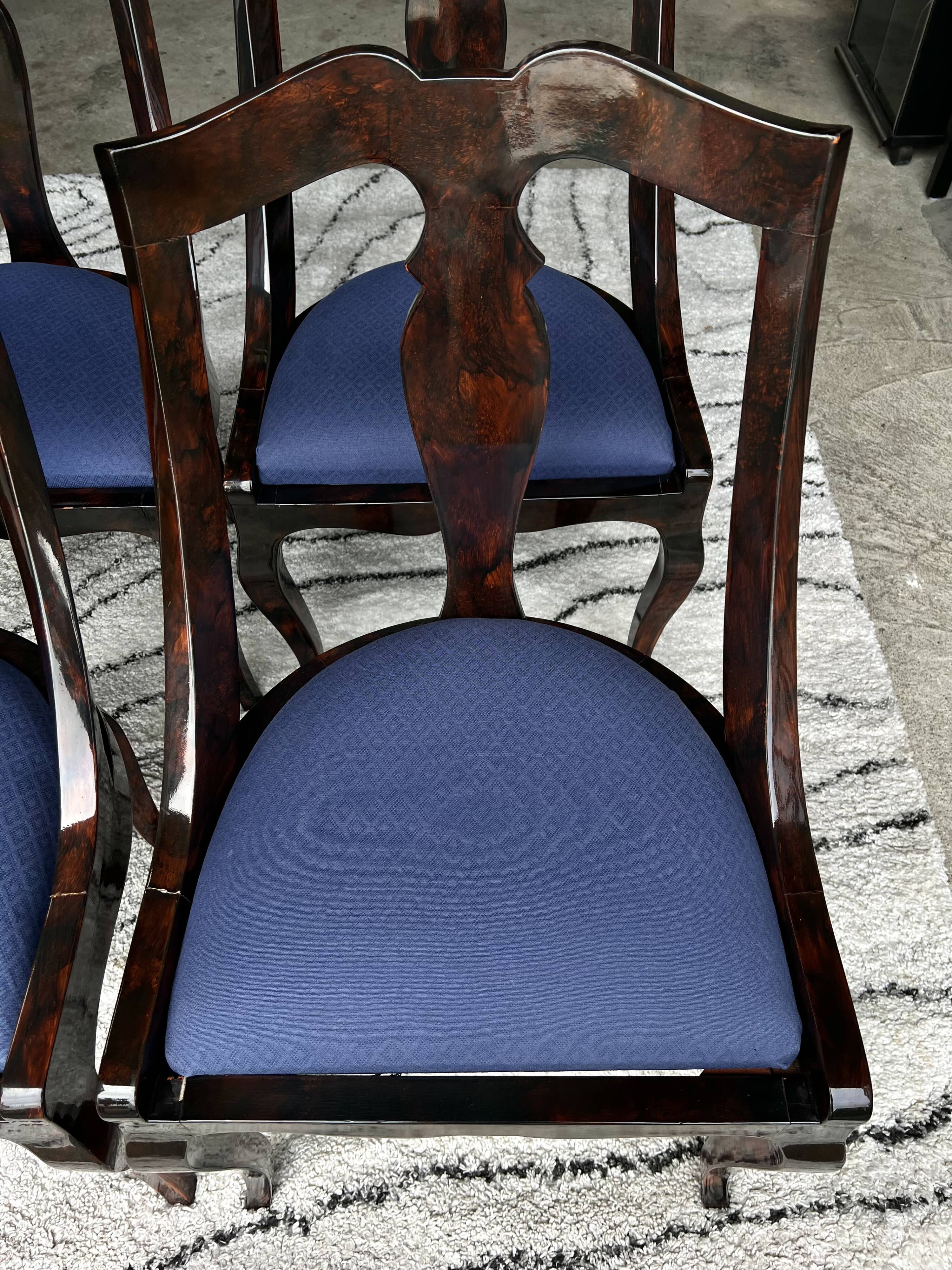 Set of 4 Eric Maville gondola chairs 1980