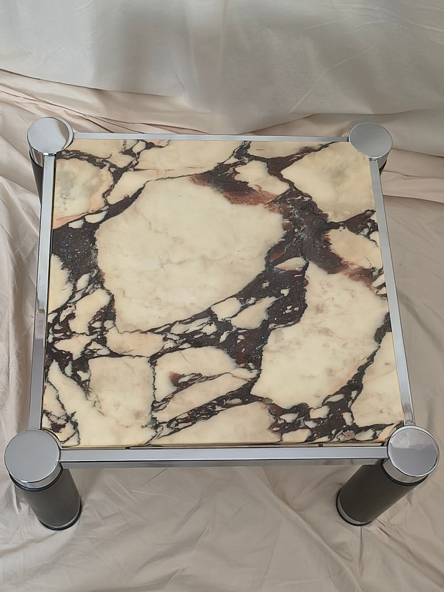Table basse marbre de Calacatta début 1980
