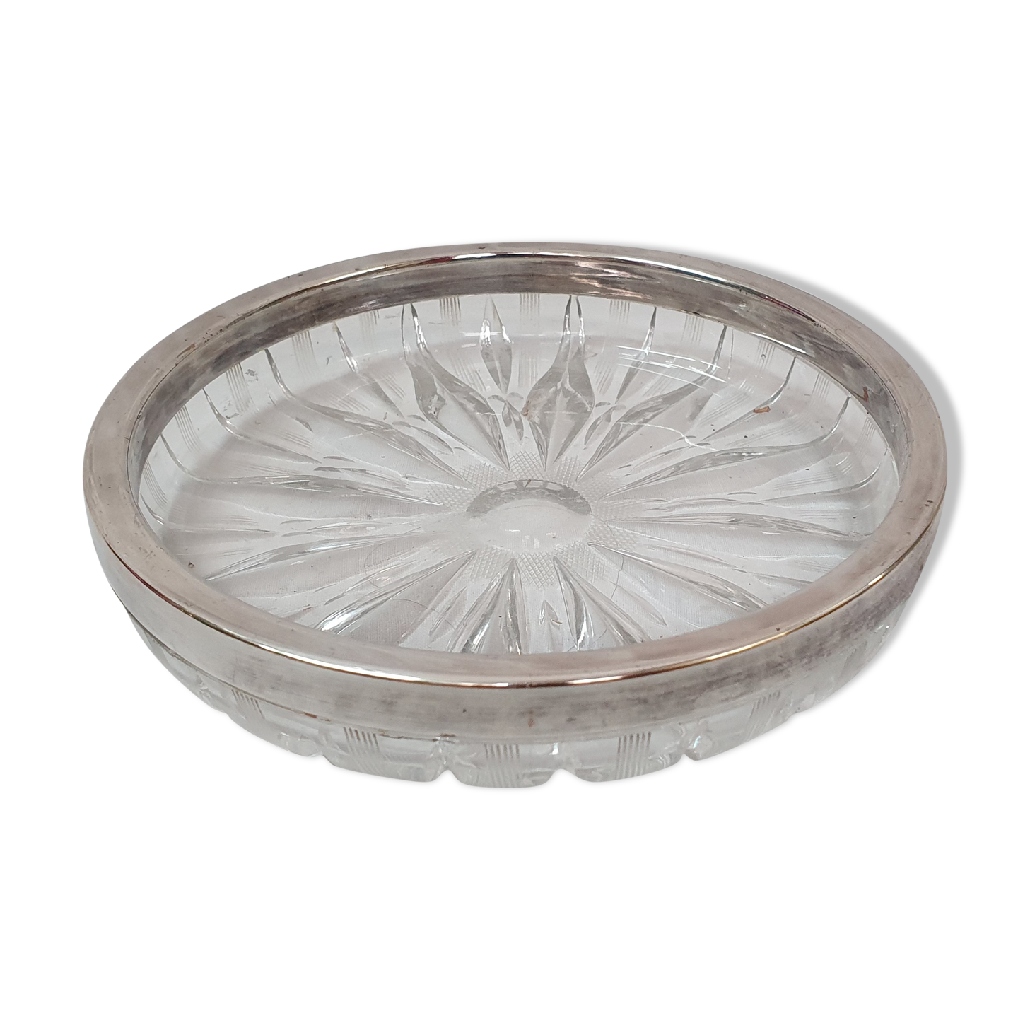 Crystal & silver bottle bottom