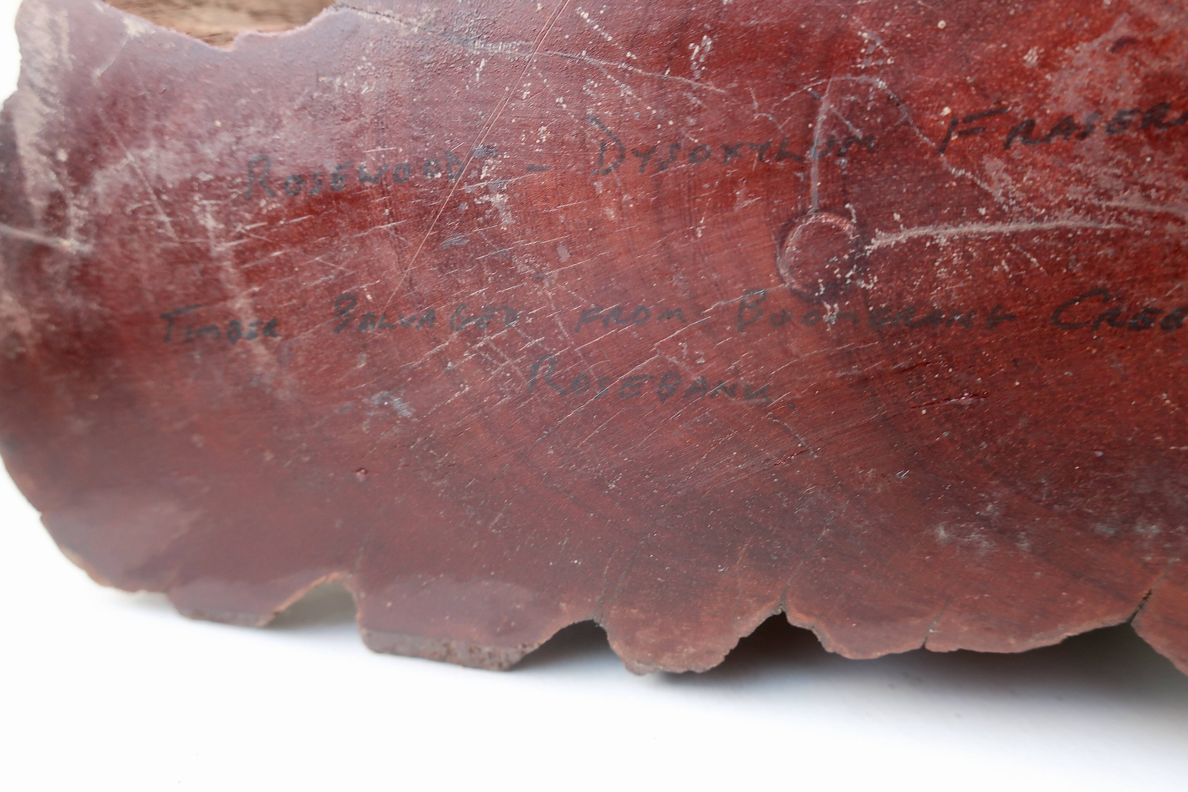 Vase Sculpture 20th Century Australian Rosewood DLG Doug Ayers