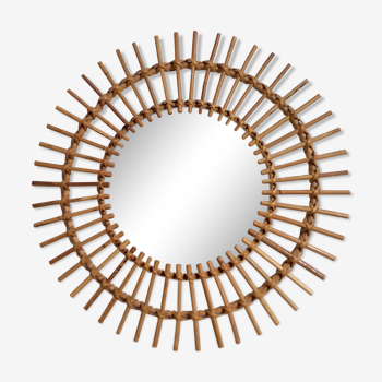 Mirror rattan sun, diameter 58cm