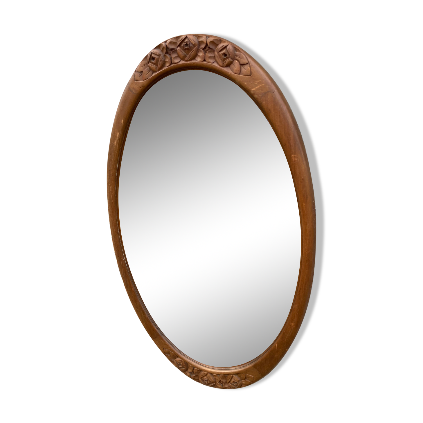 Art Deco oval mirror