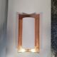 3 x Bankamp Leuchten sconces / wall lights '80s white glass / glass with a layer of copper