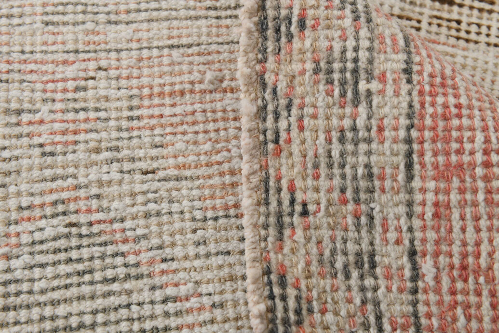 3x13 Pale Red Turkish Vintage Runner Rug, 87x400Cm SK 20299